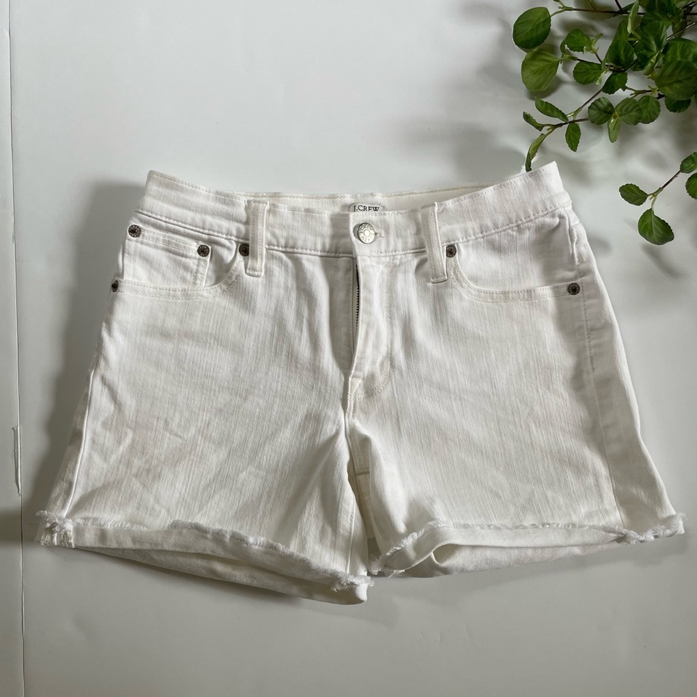 J.CREW White Jean Shorts 24